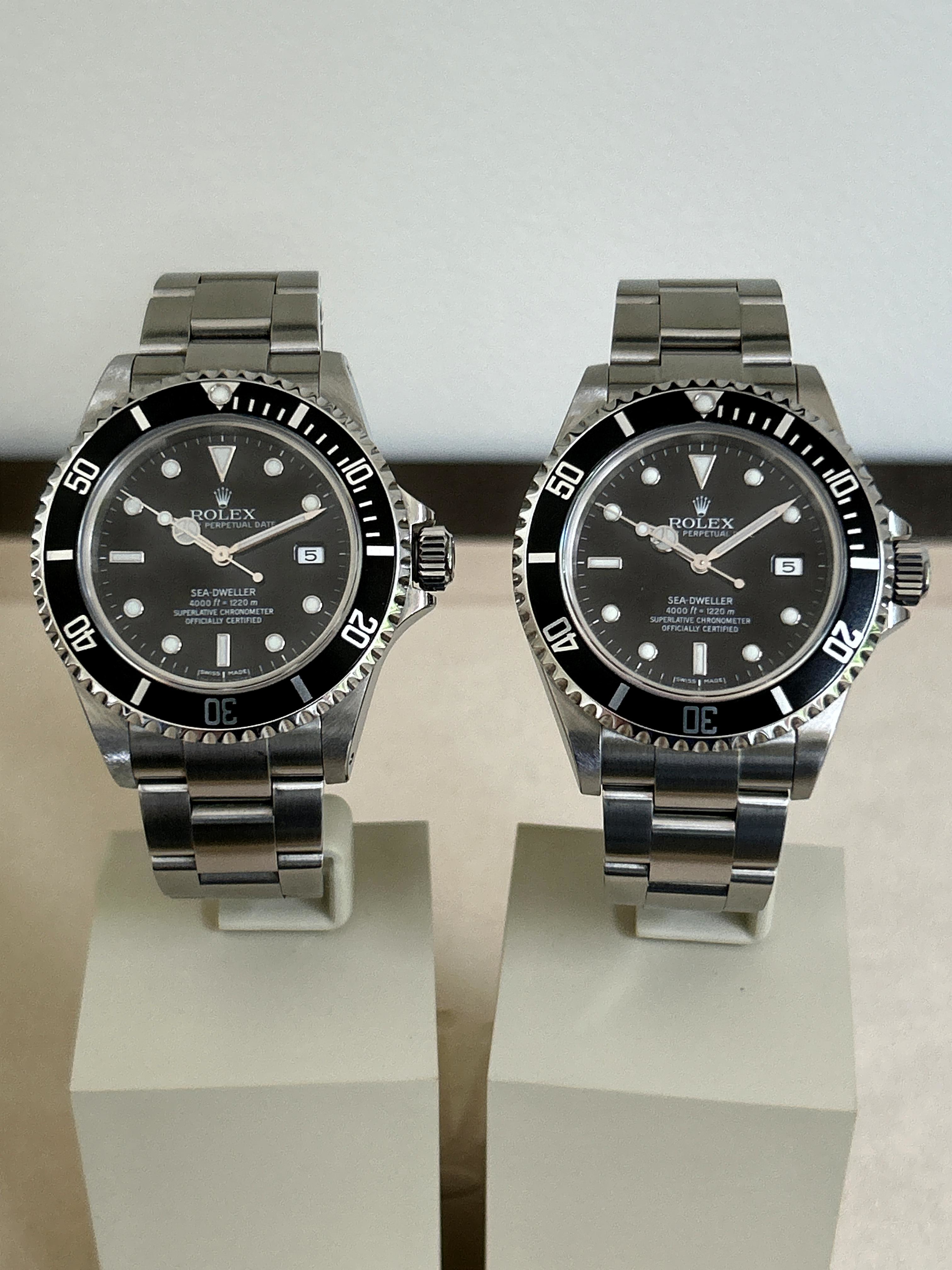 Rolex Sea-Dweller 16600 Série A & Z — cadrans comparaison